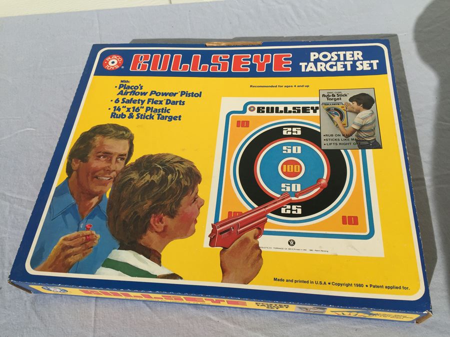 Bullseye Poster Target Set Placo Toys New In Box 1980 [Photo 4]