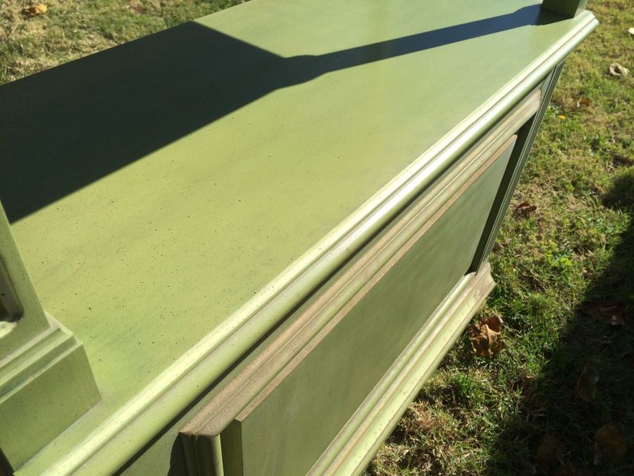 Ethan Allen Tall Single Library Bookcase in Green [Photo 5]