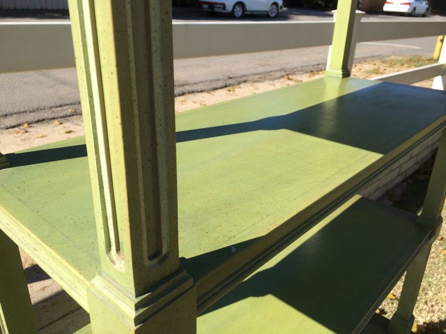 Ethan Allen Tall Single Library Bookcase in Green [Photo 4]