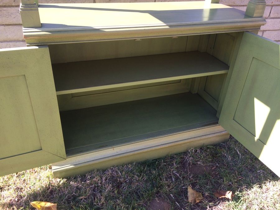 Ethan Allen Tall Single Library Bookcase in Green [Photo 3]
