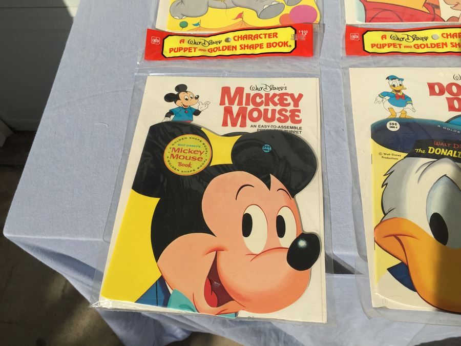 Collection Of Walt Disney Character Puppet And Golden Shape Book Sealed New In Packaging  [Photo 5]