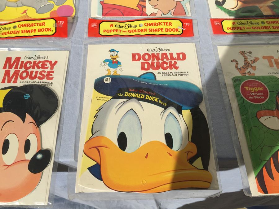 Collection Of Walt Disney Character Puppet And Golden Shape Book Sealed New In Packaging  [Photo 6]