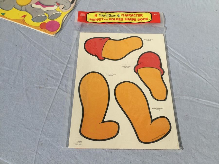 Collection Of Walt Disney Character Puppet And Golden Shape Book Sealed New In Packaging  [Photo 14]