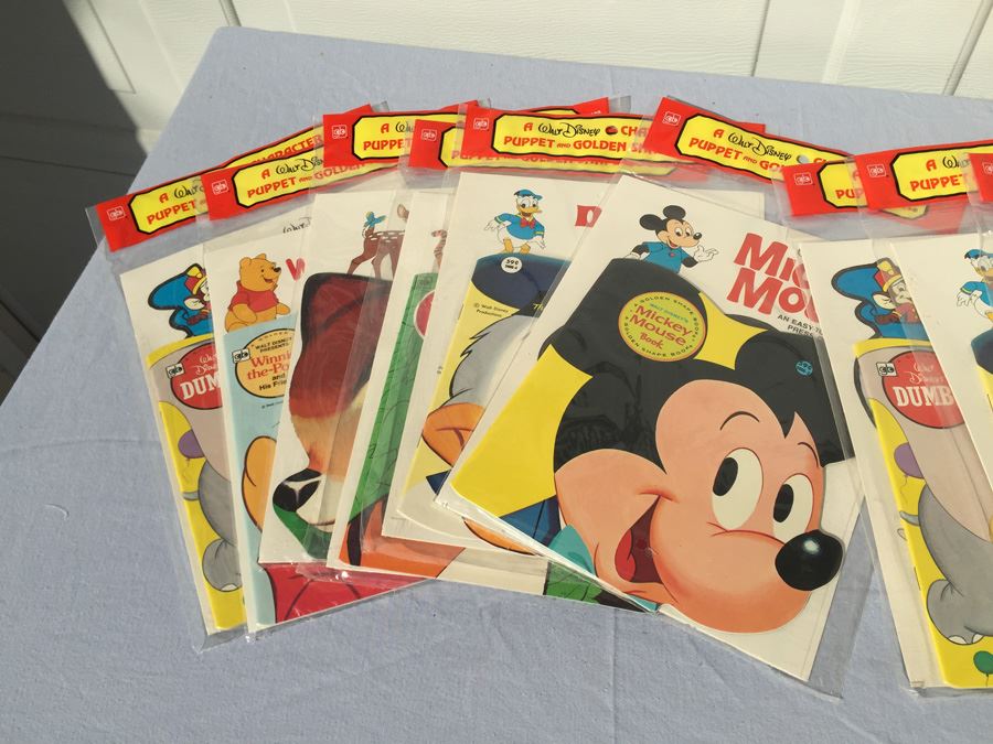 Collection Of Walt Disney Character Puppet And Golden Shape Book Sealed New In Packaging  [Photo 16]
