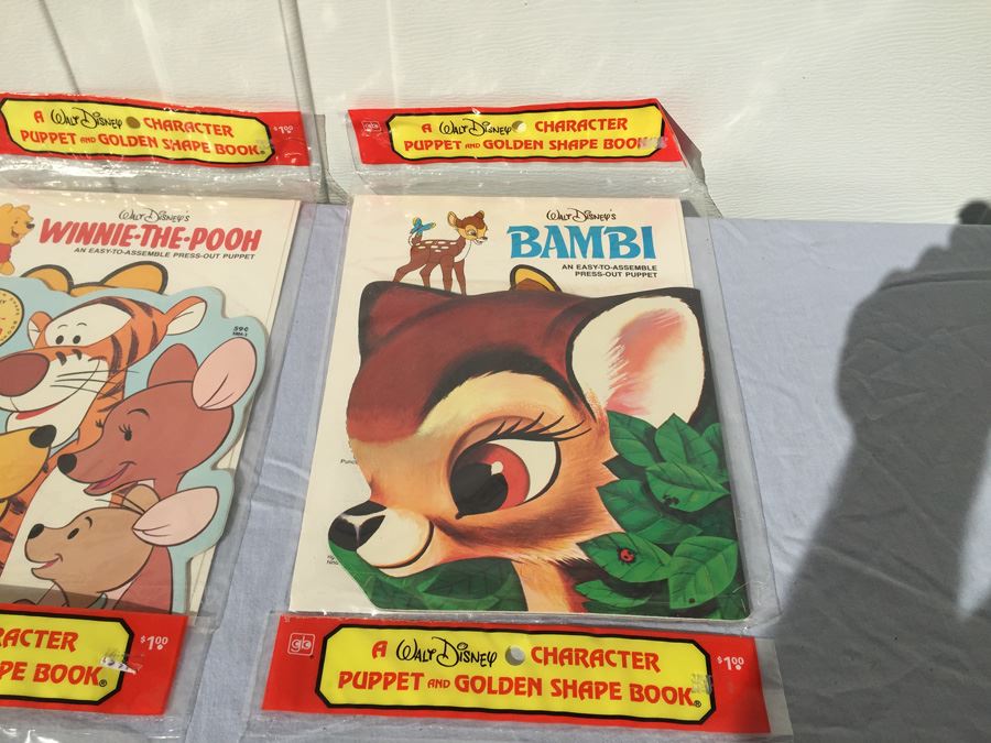 Collection Of Walt Disney Character Puppet And Golden Shape Book Sealed New In Packaging  [Photo 8]