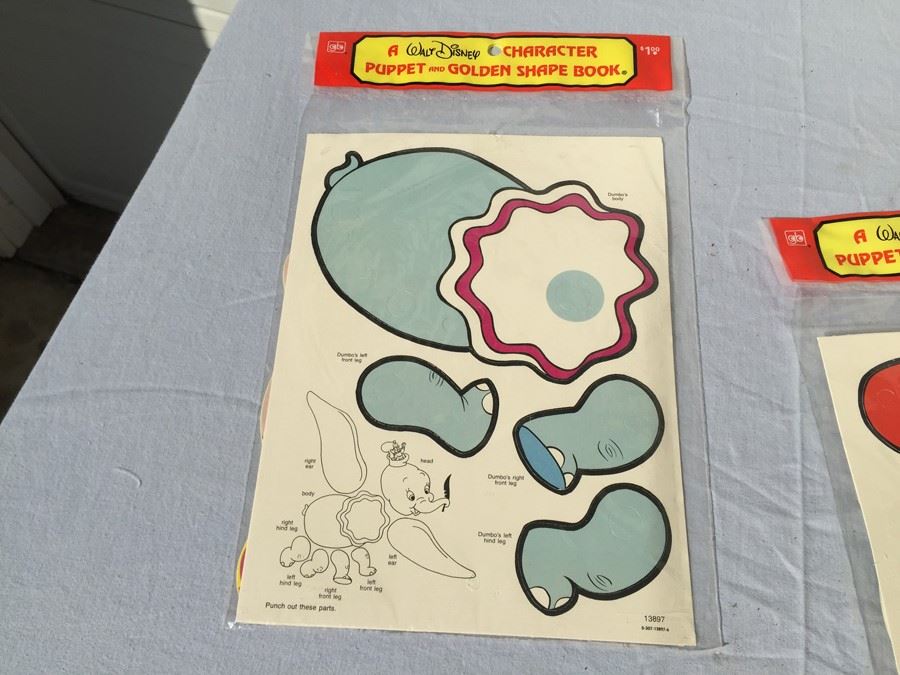 Collection Of Walt Disney Character Puppet And Golden Shape Book Sealed New In Packaging  [Photo 15]