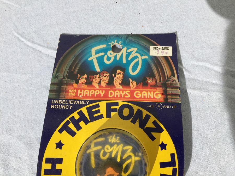 The Fonz Hi-Bounce Ball In Original Packaging 1981
