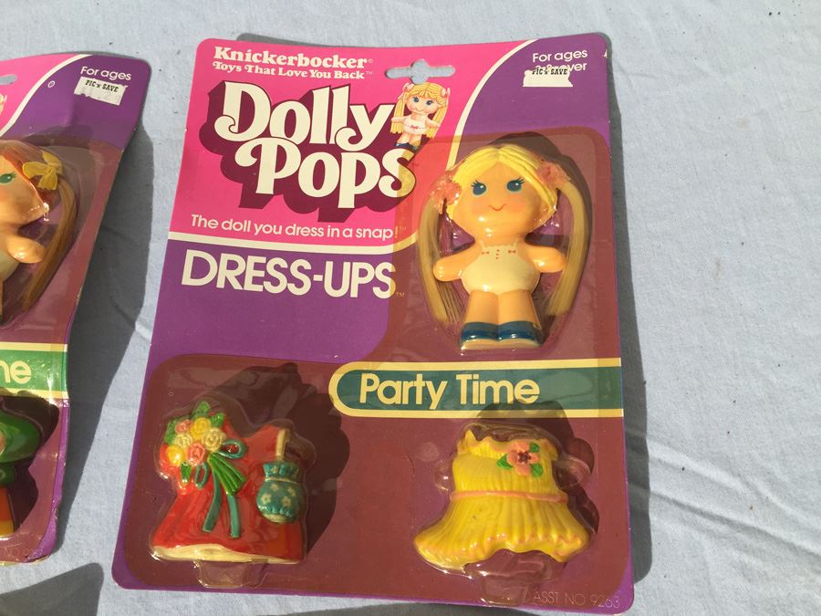 (4) Collection Of Dolly Pops Knickerbocker Toys 1982 New In Original Packaging Play School Party Country Time [Photo 4]
