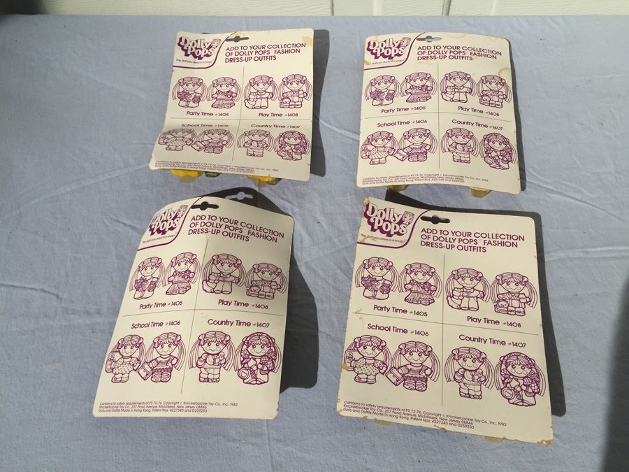 (4) Collection Of Dolly Pops Knickerbocker Toys 1982 New In Original Packaging Play School Party Country Time [Photo 6]