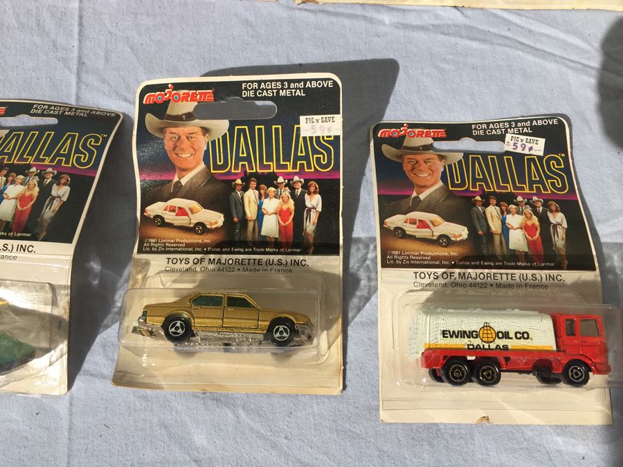 (11) Majorette DALLAS TV Series Die Cast Metal Toys New On Card 1981 [Photo 5]