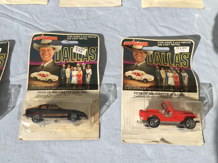 (11) Majorette DALLAS TV Series Die Cast Metal Toys New On Card 1981 [Photo 4]