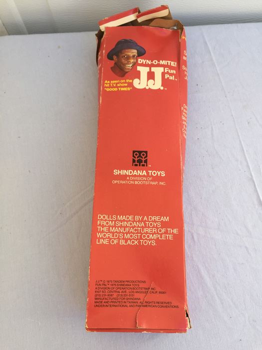 J.J. Action Figure Doll From TV Series Good Times Dyn-O-Mite New In Box (Box Has Damage) Shindana Toys 1975 [Photo 10]