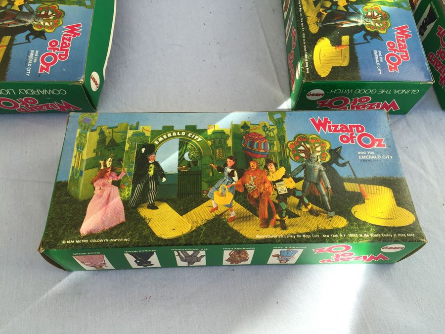 (4) Mego Action Figures Dolls New In Box Wizard Of Oz Cowardly Lion Scarecrow Glinda Good Witch Dorothy Toto 1974 [Photo 3]