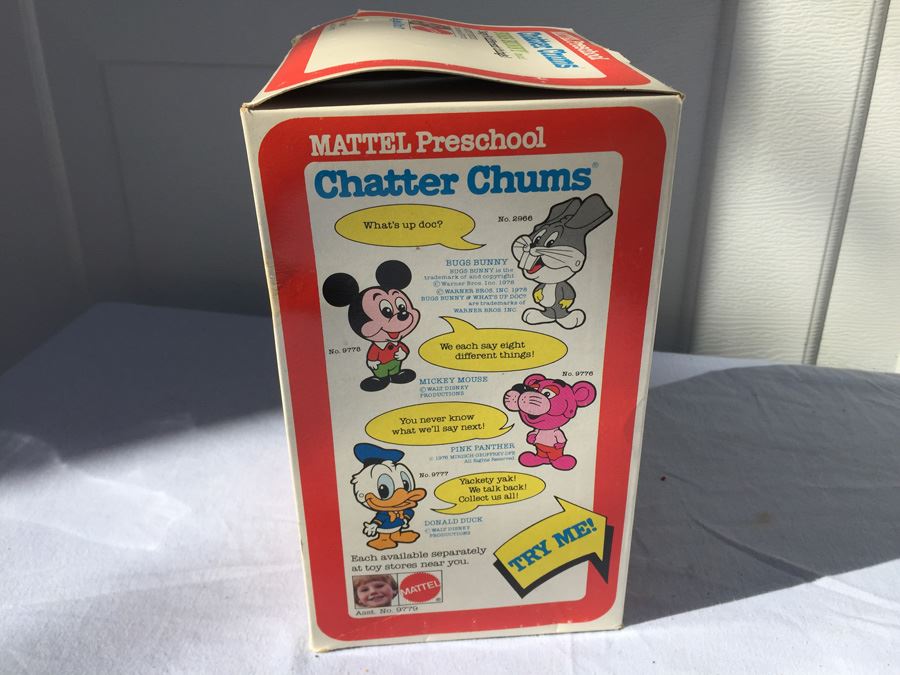 Mattel Preschool Chatter Chums Walt Disney Bugs Bunny Talking New In Box 1978 [Photo 5]
