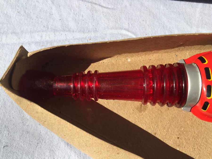 Vintage Astroray Gun Friction Powered Tin Litho New In Box COTC [Photo 14]