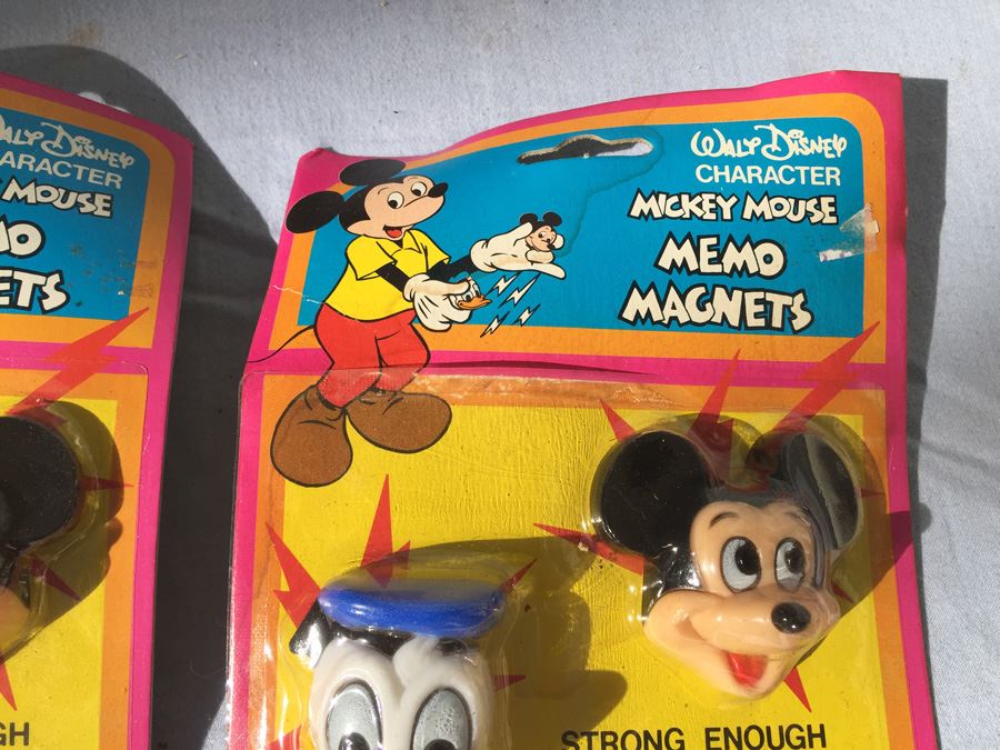Vintage Walt Disney Character Mickey Mouse Donald Duck Memo Magnets New On Card Hong Kong [Photo 4]