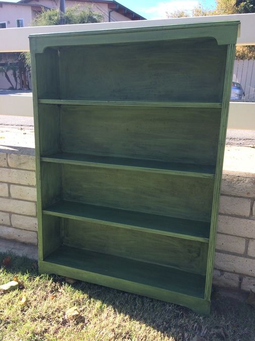 (2) Small Green Bookshelves [Photo 1]