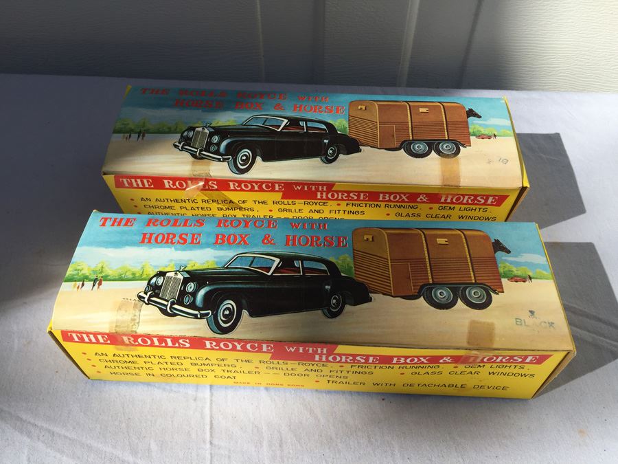 Vintage The Rolls Royce With Horse Box And Horse New In Box By OK Hong Kong