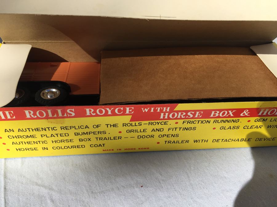 Vintage The Rolls Royce With Horse Box And Horse New In Box By OK Hong Kong [Photo 10]