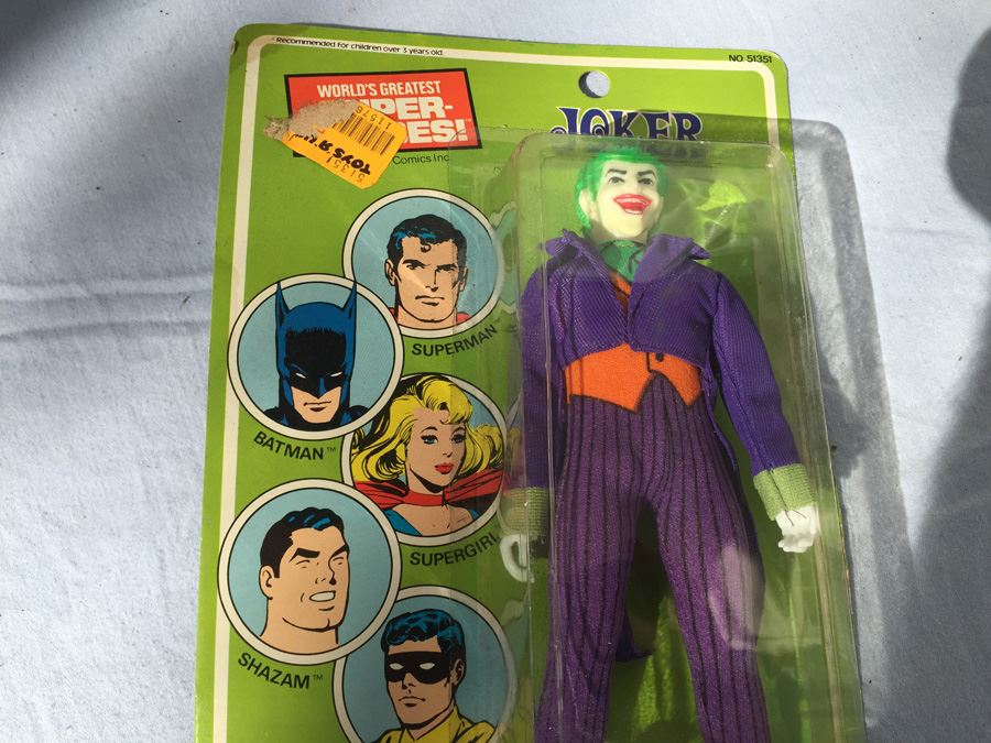 JOKER From Batman 8 Inch Action Figure Mego New On Card 1977