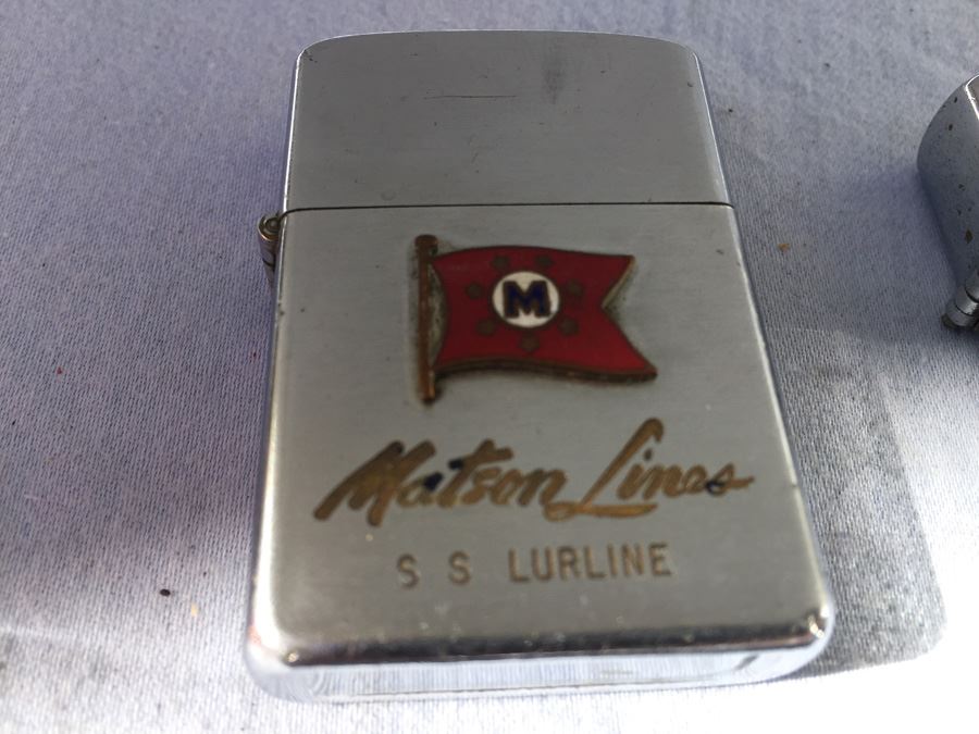 Vintage Made In Japan Lighters Matson Lines S S Lurline - National Silver Company [Photo 2]