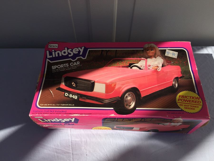 Sears Lindsey Friction Powered Sports Car In Box 