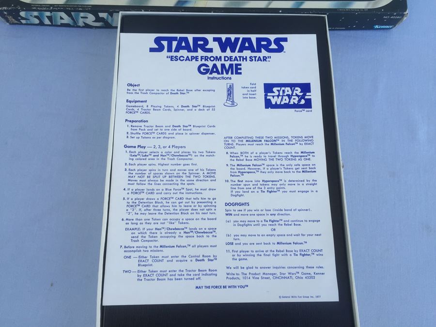 Pair Of STAR WARS Escape From Death Star Board Games Kenner 1977 One Game Is Unpunched [Photo 41]