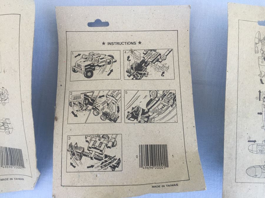 (3) Die-Cast Metal Convertible Robots Transformers Knock Offs New On Card [Photo 13]