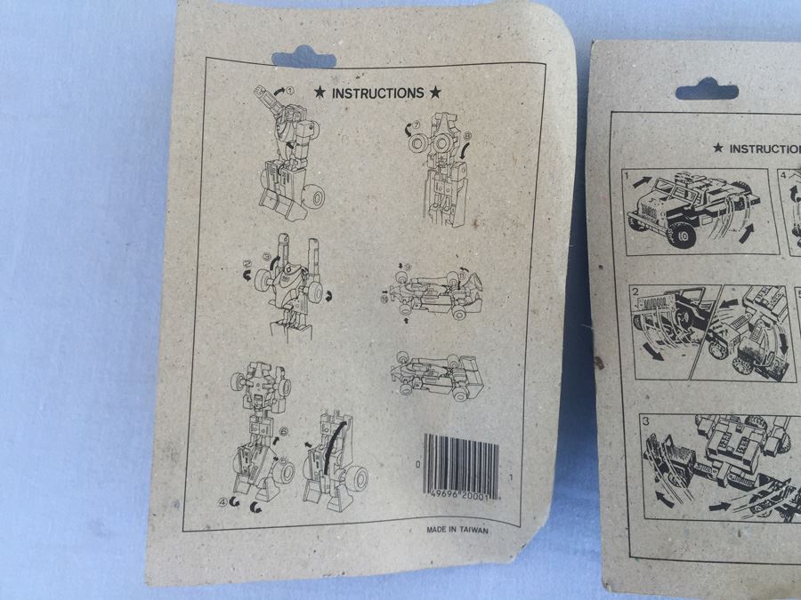 (3) Die-Cast Metal Convertible Robots Transformers Knock Offs New On Card [Photo 12]