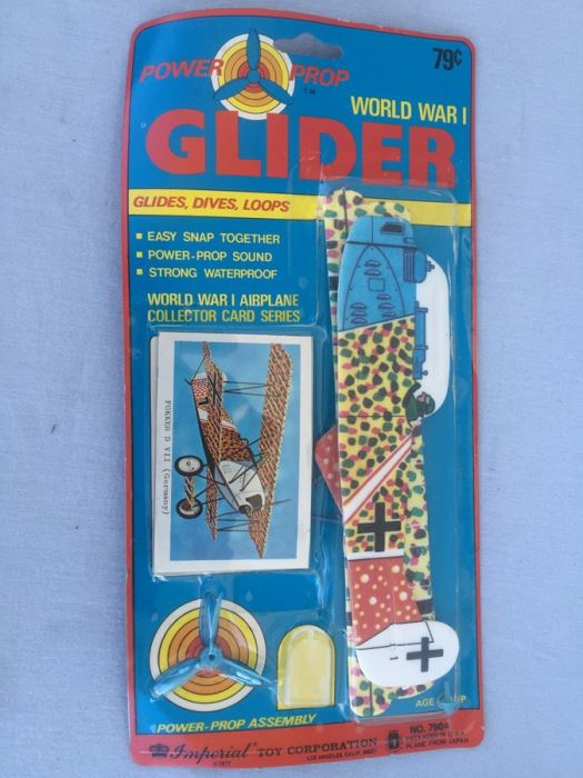 World War I Power Prop Glider New On Card 1977 Fokker D VII Germany - De Havilland Moth U.K. [Photo 5]