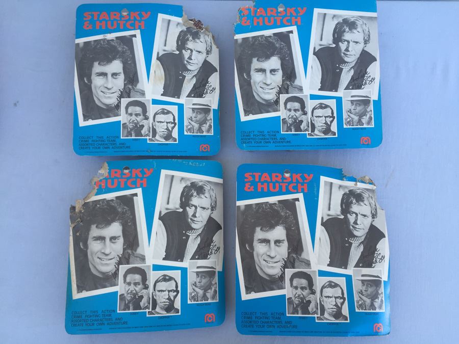 (4) Starsky & Hutch Action Figures New On Card (Cards Have Damage) Mego 1976 Huggy Bear Chopper Starsky Hutch [Photo 20]