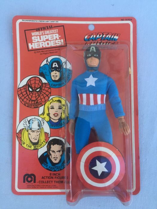 Captain America 8 Inch Action Figure Mego New On Card 1975 [Photo 1]