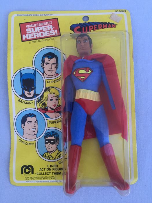 Superman 8 Inch Action Figure Mego New On Card 1977 [Photo 1]