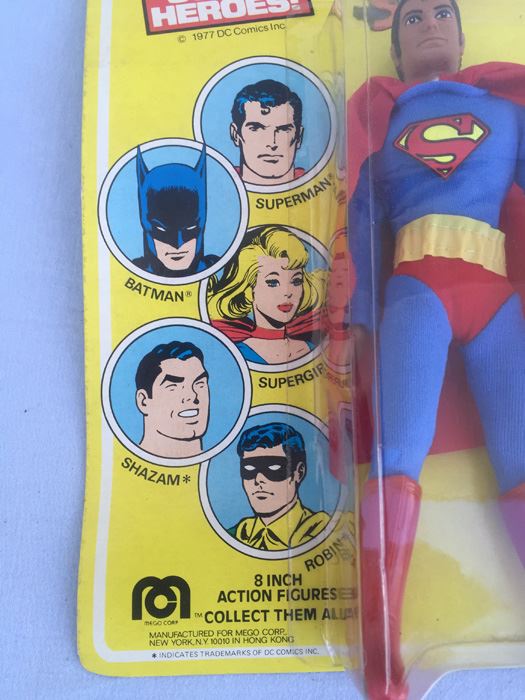 Superman 8 Inch Action Figure Mego New On Card 1977 [Photo 6]