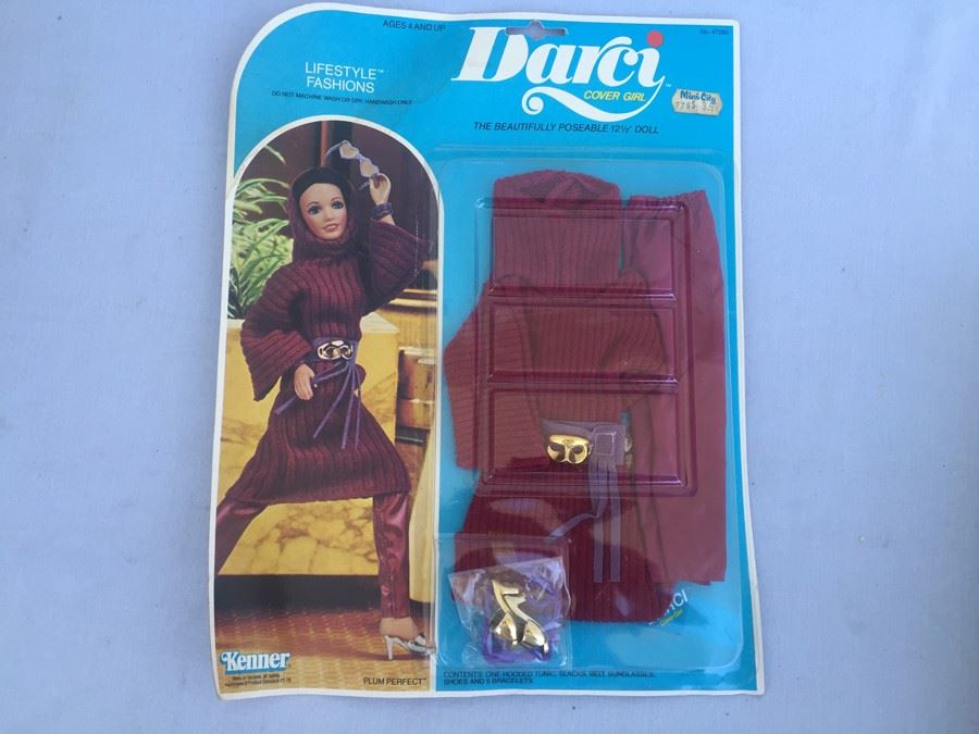 Darci Covergirl Lifestyle Fashions Doll Clothes New On Card Kenner Plum Perfect 1979