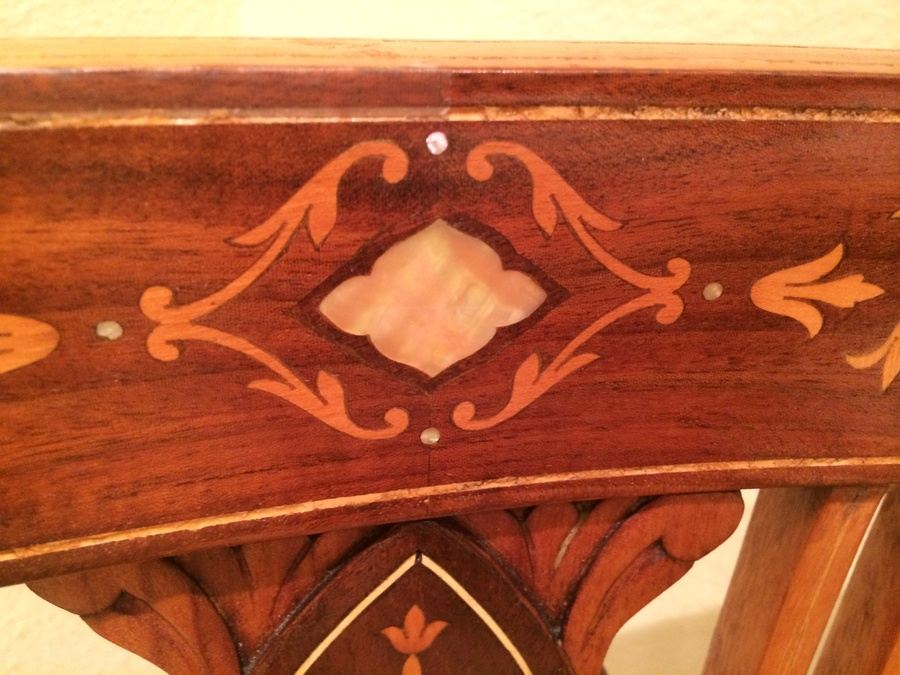 Parlor Chair with Mother of Pearl Inlay and Casters [Photo 3]