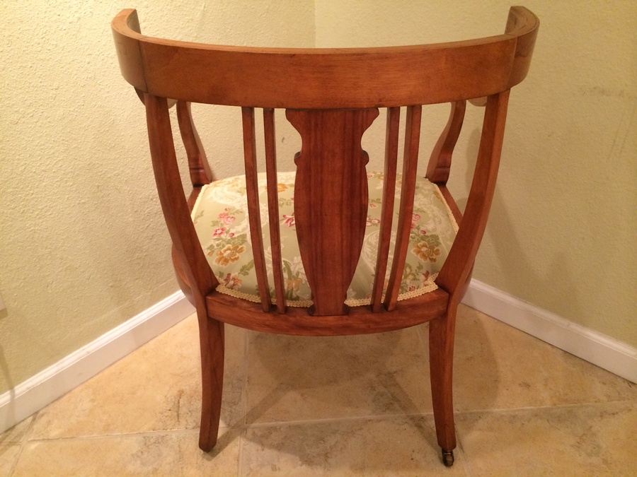 Parlor Chair with Mother of Pearl Inlay and Casters [Photo 7]