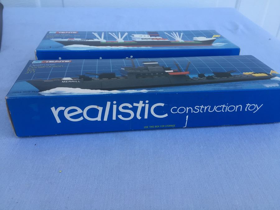 (2) TENTE Cargo Ship And Destroyer New In Box Lego Hasbro 1977 [Photo 7]