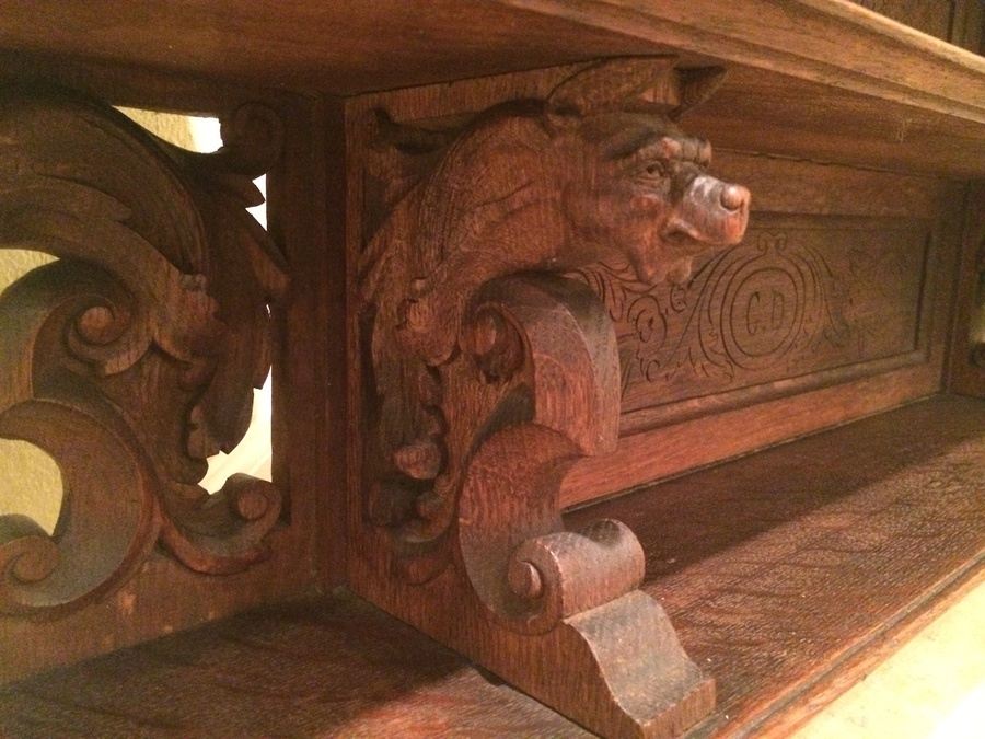 3-Tier Wall Mounted Hand-Carved Shelf [Photo 3]