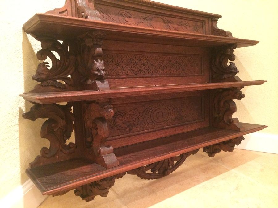 3-Tier Wall Mounted Hand-Carved Shelf [Photo 21]