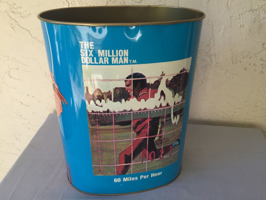The Six Million Dollar Man Waste Basket 1976 [Photo 9]