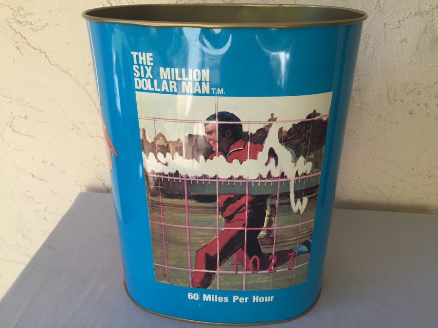 The Six Million Dollar Man Waste Basket 1976 [Photo 3]