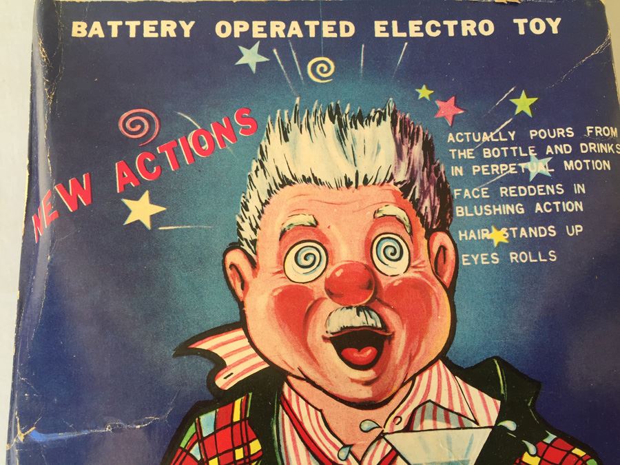 Blushing Willy Tin Litho Japan Electro Mechanical Battery Operated Toy New In Box [Photo 4]