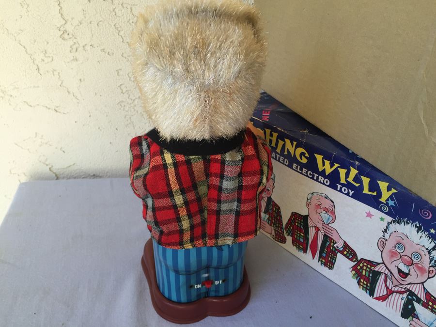 Blushing Willy Tin Litho Japan Electro Mechanical Battery Operated Toy New In Box [Photo 17]