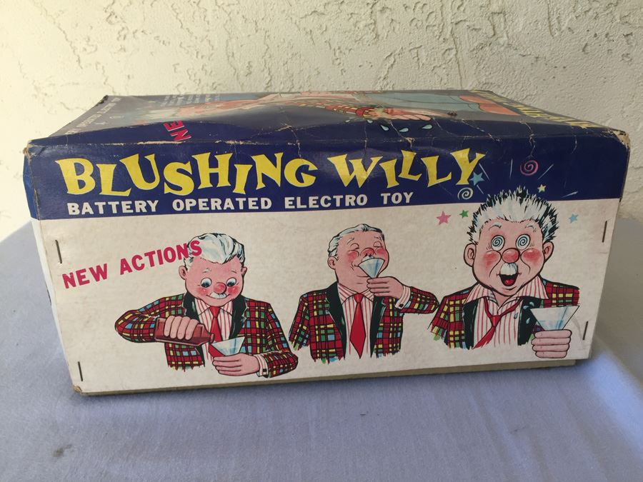 Blushing Willy Tin Litho Japan Electro Mechanical Battery Operated Toy New In Box [Photo 10]