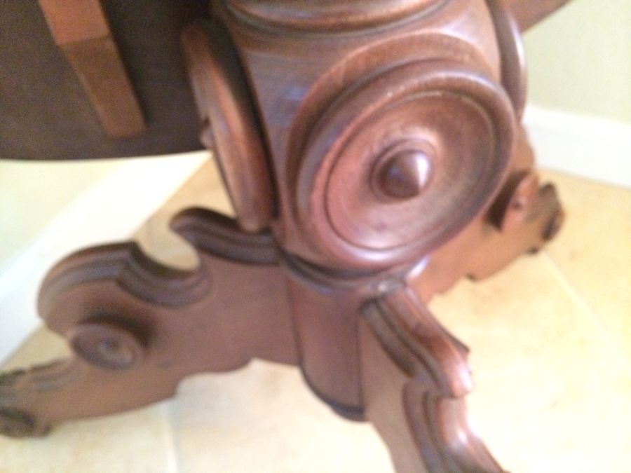 Expandable Folding Pedestal Round Dining Table [Photo 6]