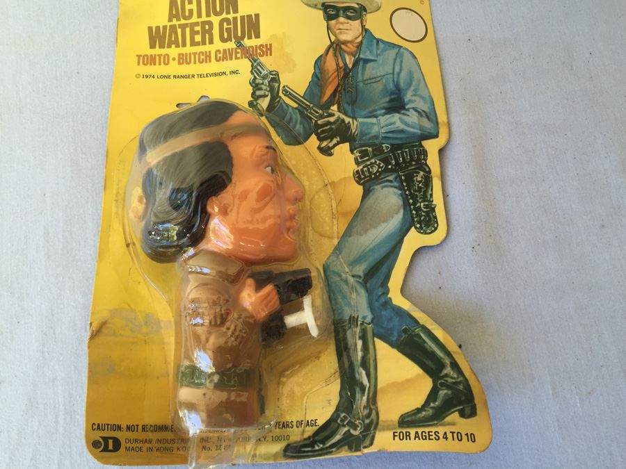Lone Ranger Action Water Gun New On Card Durham 1974 Tonto Butch Cavendish [Photo 3]