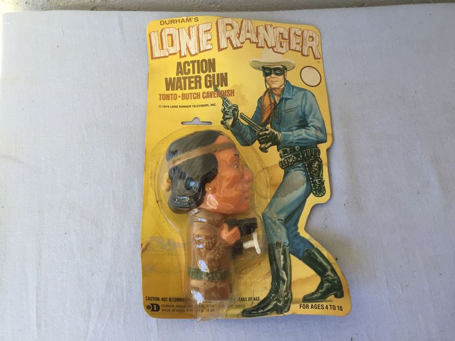 Lone Ranger Action Water Gun New On Card Durham 1974 Tonto Butch Cavendish [Photo 1]
