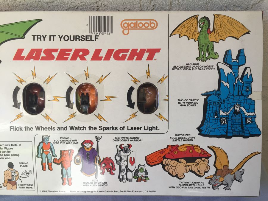 Blackstar & The Trobbits In Battle Against Overlord, Gargo & The Alien Demons Galoob New In Box Laser Light 1983 [Photo 15]