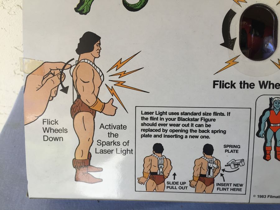 Blackstar & The Trobbits In Battle Against Overlord, Gargo & The Alien Demons Galoob New In Box Laser Light 1983 [Photo 14]